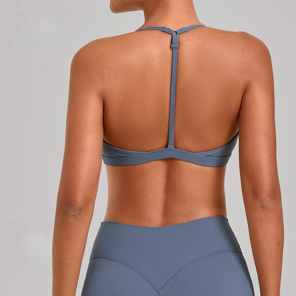 Sports Bra High Impact - Gym Workout Fitness Top Adjustable Strap