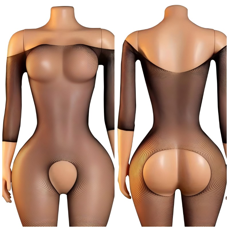 Bodystocking Fishnet - Sexy Crotchless Tights Women High Fishnet