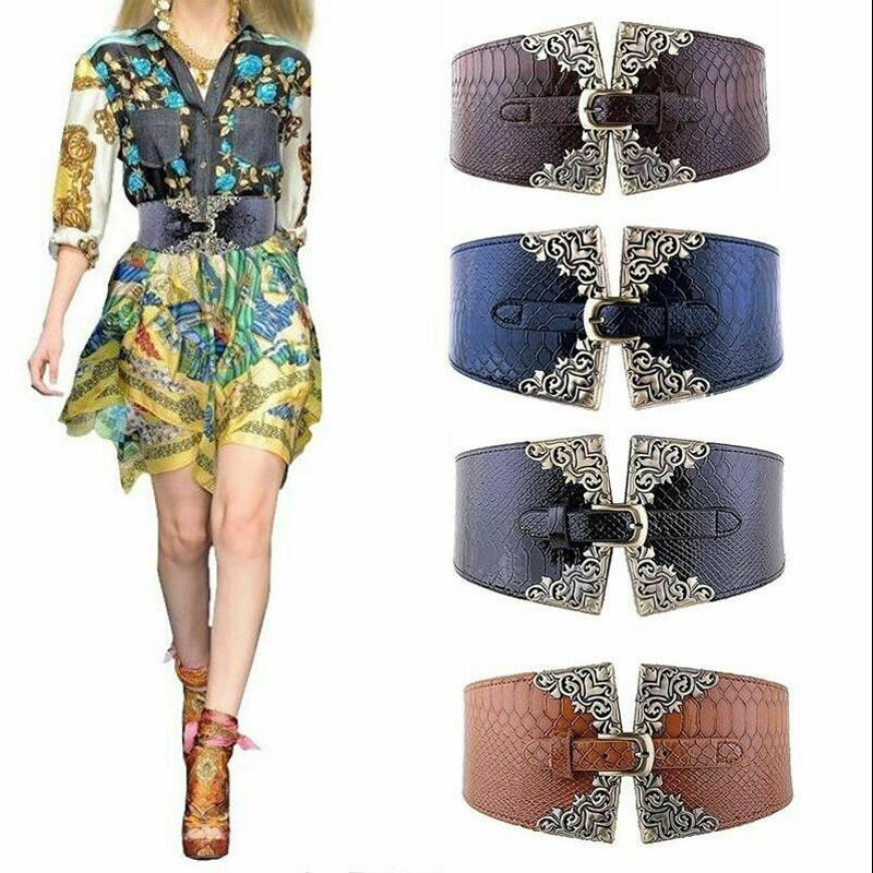Women Elastic Buckle Wide Belt - огляд і ціна Corset Waist Cinch