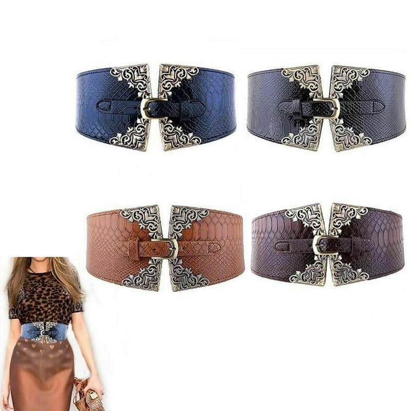 Women Elastic Buckle Wide Belt - огляд і ціна Corset Waist Cinch