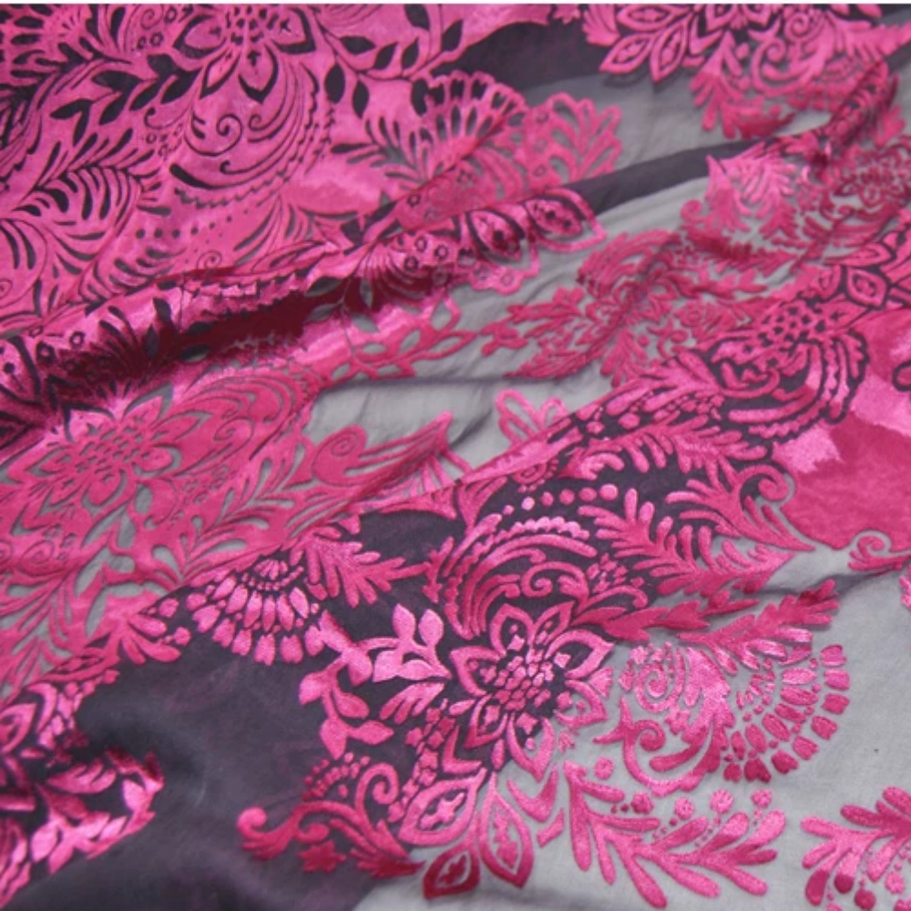 Fashion Large Pink Flower Desi - огляд і ціна Robe Silk Women