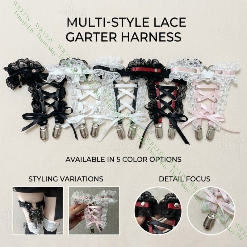 Jirai Kei Figure Ribbon Buckle - огляд і ціна Garter Belt Set