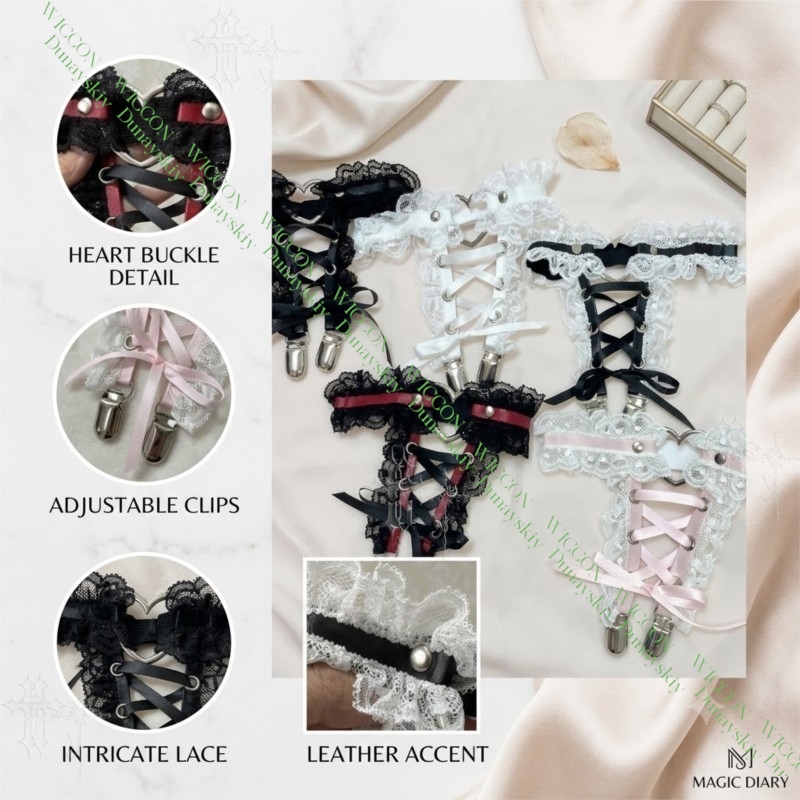 Jirai Kei Figure Ribbon Buckle - огляд і ціна Garter Belt Set