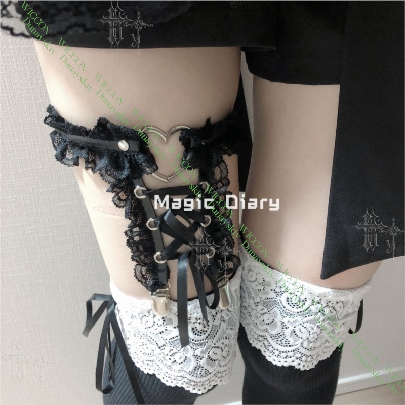 Jirai Kei Figure Ribbon Buckle - огляд і ціна Garter Belt Set