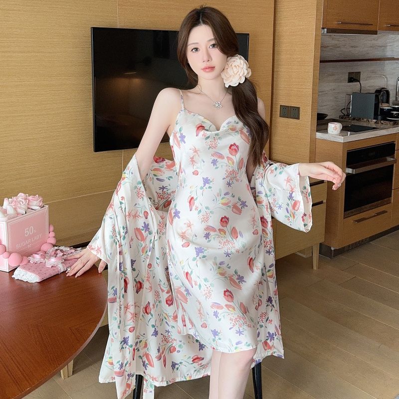 High Grade Printed Sweet Wind  - огляд і ціна Robe Silk Women