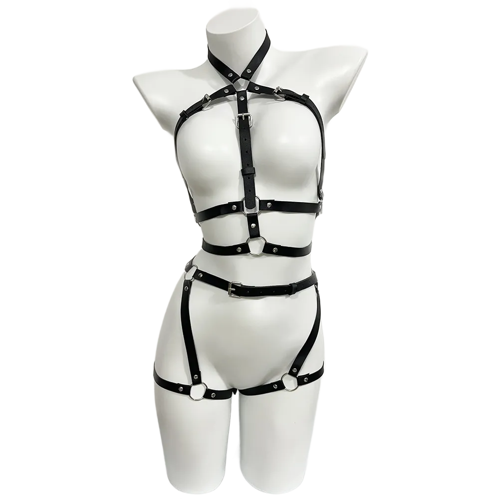 Harness for Women Pu Leather L - огляд і ціна Garter Belt Set