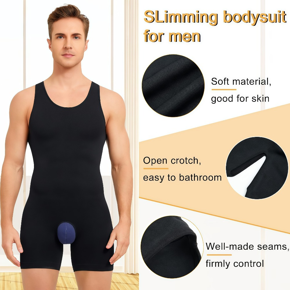 1Pcs Mens Seamless Compression - огляд і ціна Shapewear Bodysuit Firm