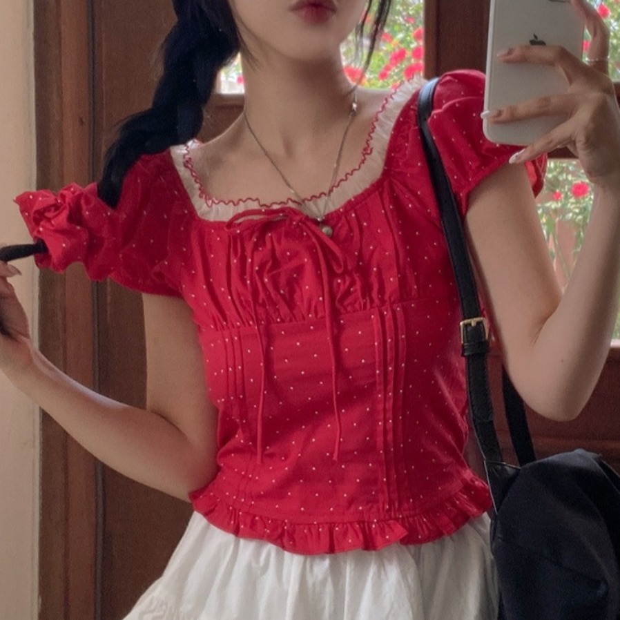 Summer Sweet Bubble Sleeve Pol - огляд і ціна Corset Waist Cinch
