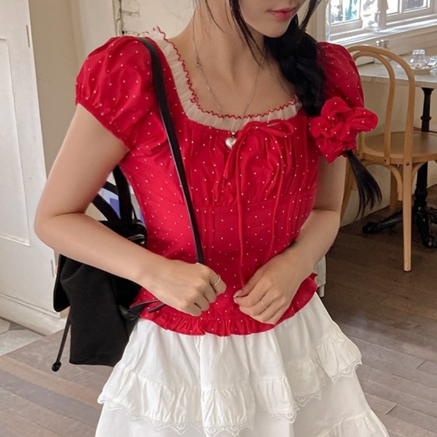 Summer Sweet Bubble Sleeve Pol - огляд і ціна Corset Waist Cinch