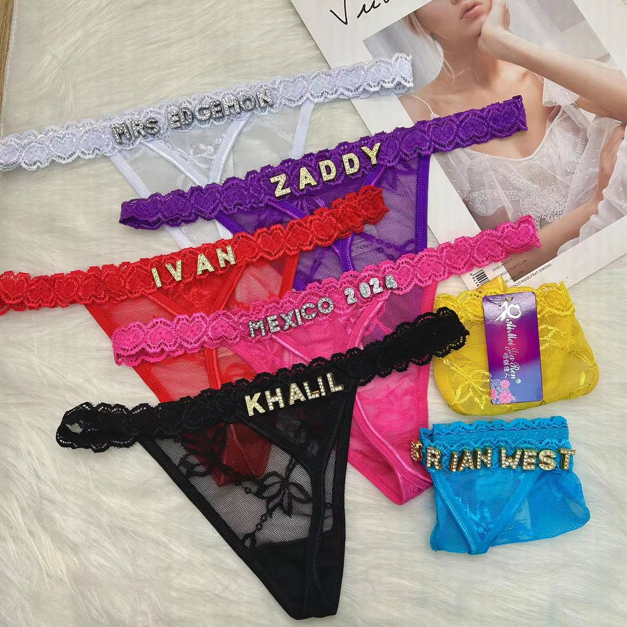 Custom Thongs with Name for Bo - огляд і ціна Thong Bikini Women