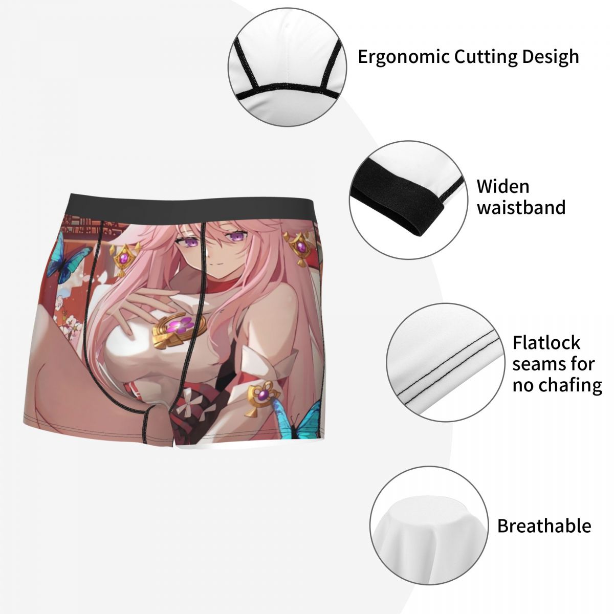 Genshin Impact Yae Miko Boxer  - огляд і ціна Boyshort Underwear