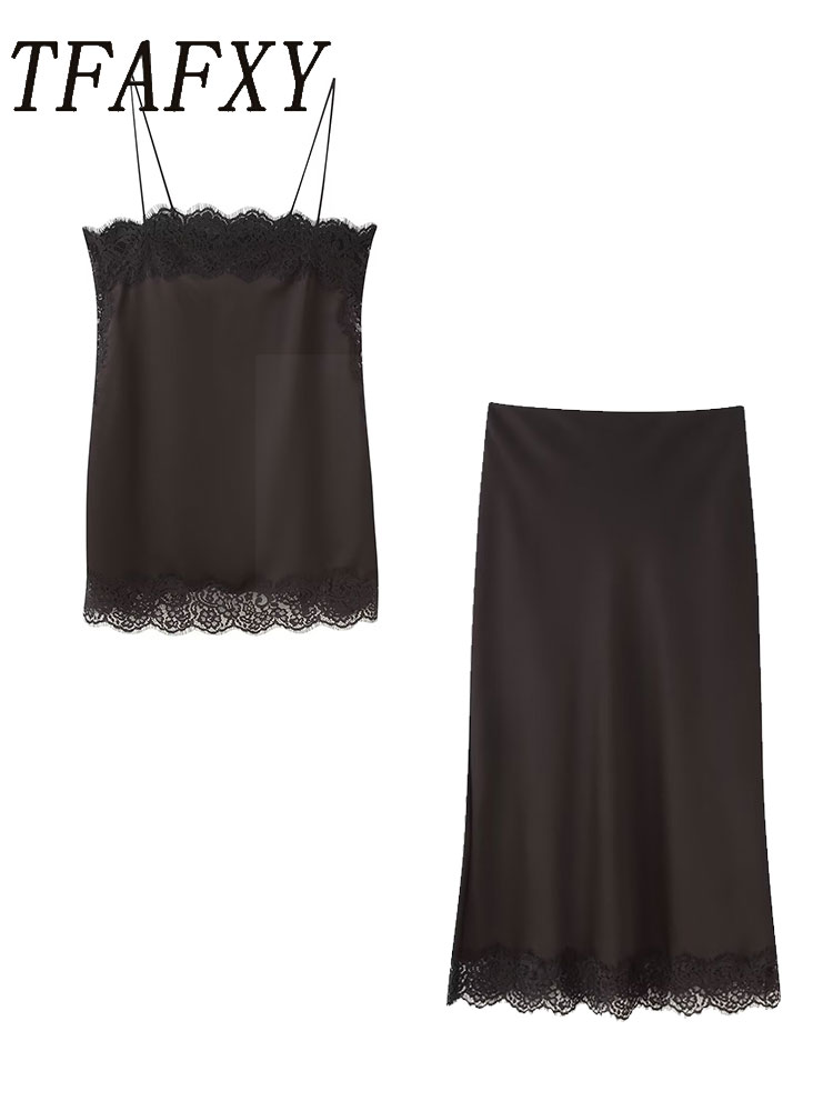 TFAFXY Vintage Casual Women Br - огляд і ціна Cami Top Lace