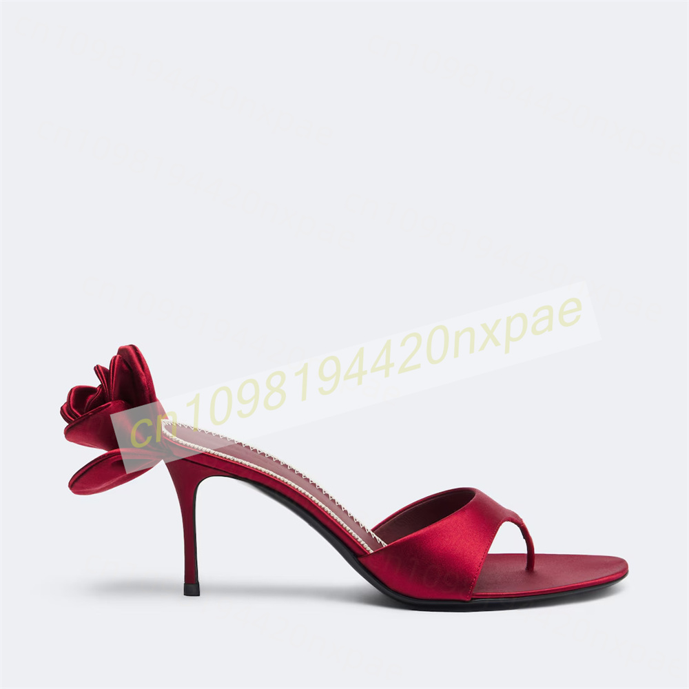 Women Red Satin Thong Mule San - огляд і ціна Slip Dress Satin