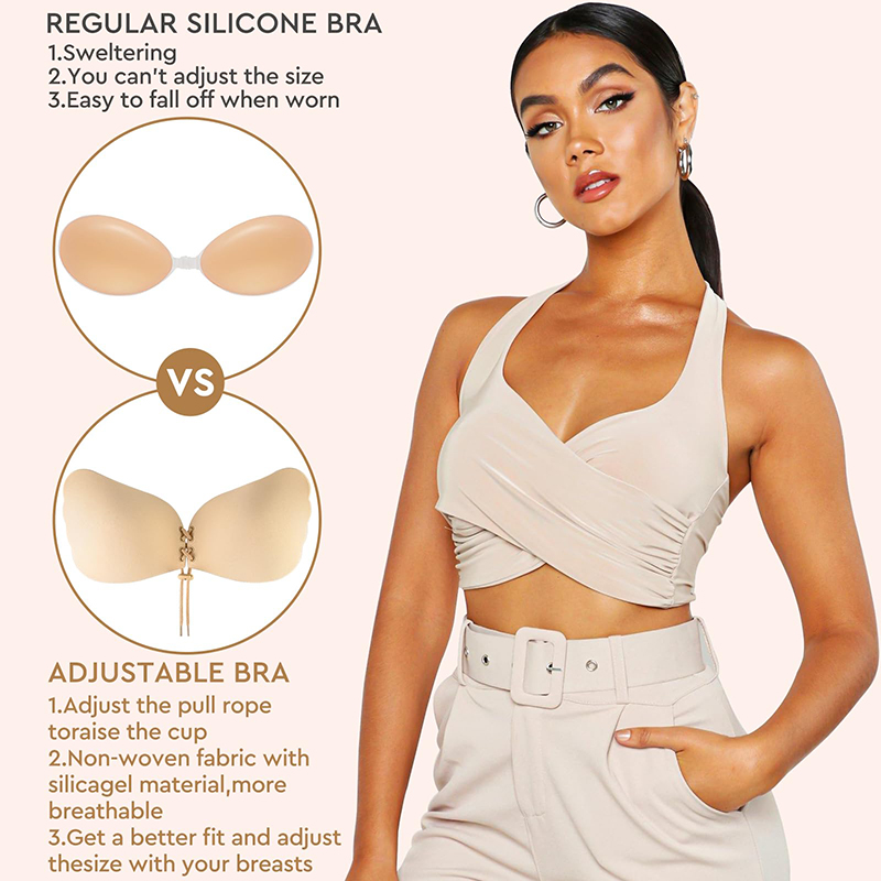 1/2 Pairs Women Summer Backles - огляд і ціна Push Up Bra Padded