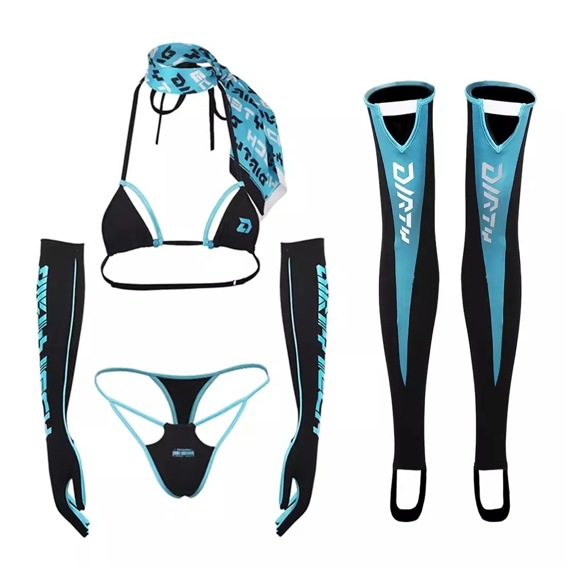 Women Sexy 5 Pieces Bikini Set - огляд і ціна Thong Bikini Women