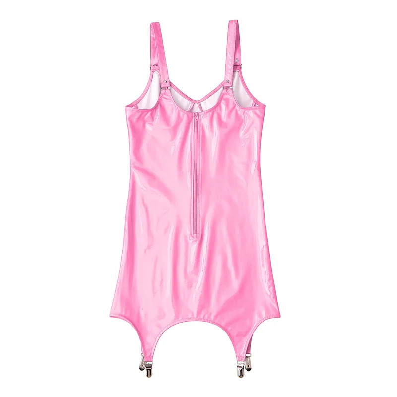Womens Shiny Metallic PVC Leat - огляд і ціна Babydoll Chemise Night