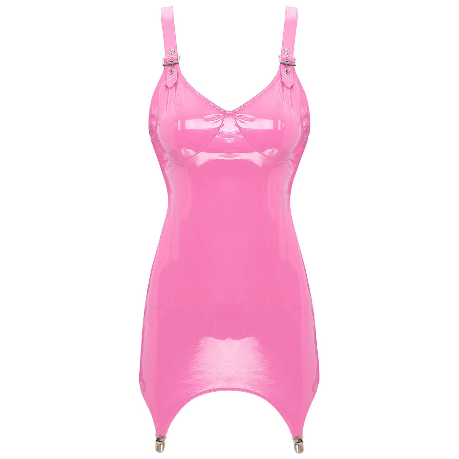 Womens Shiny Metallic PVC Leat - огляд і ціна Babydoll Chemise Night