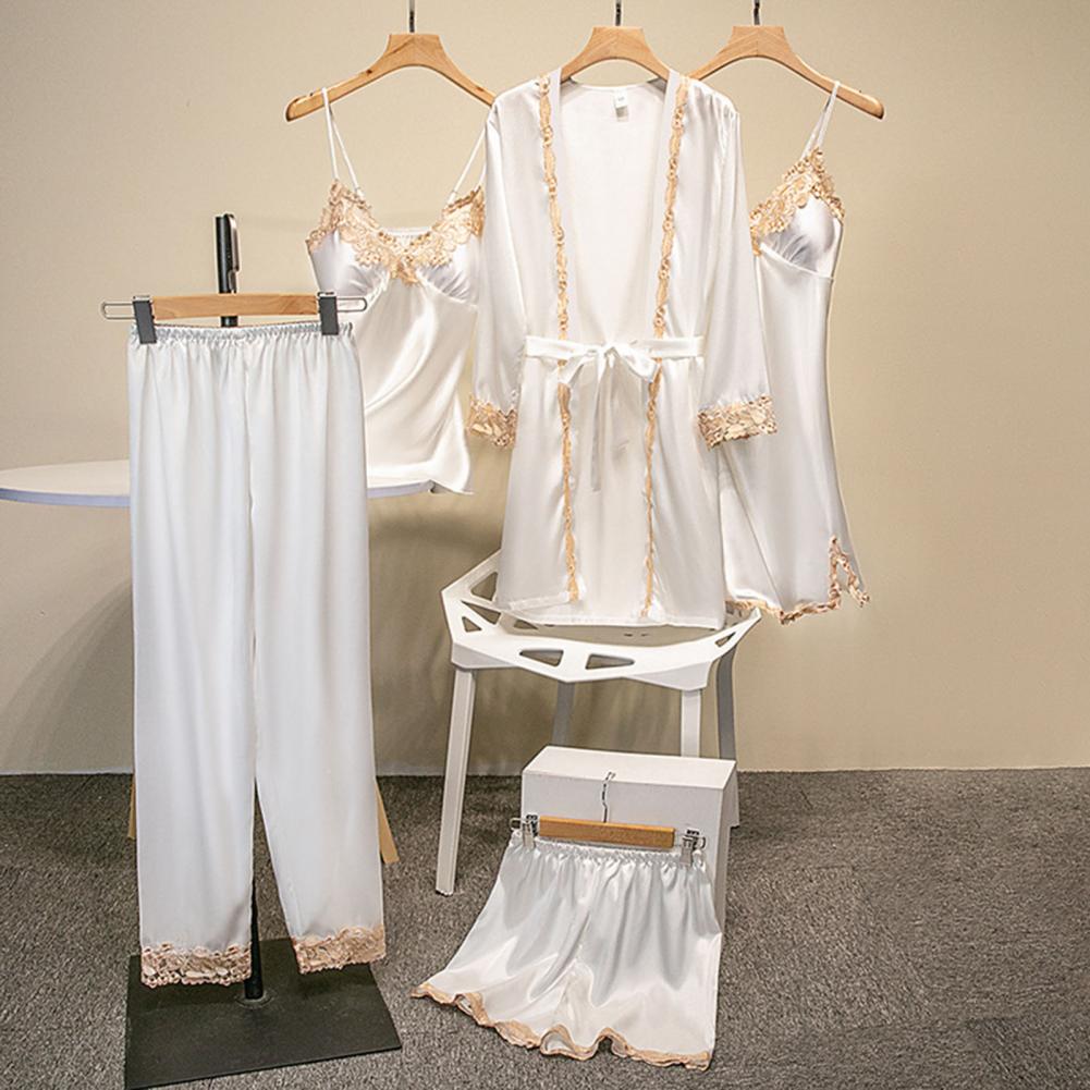 Silk-like Pajama Set Elegant S - огляд і ціна Robe Silk Women