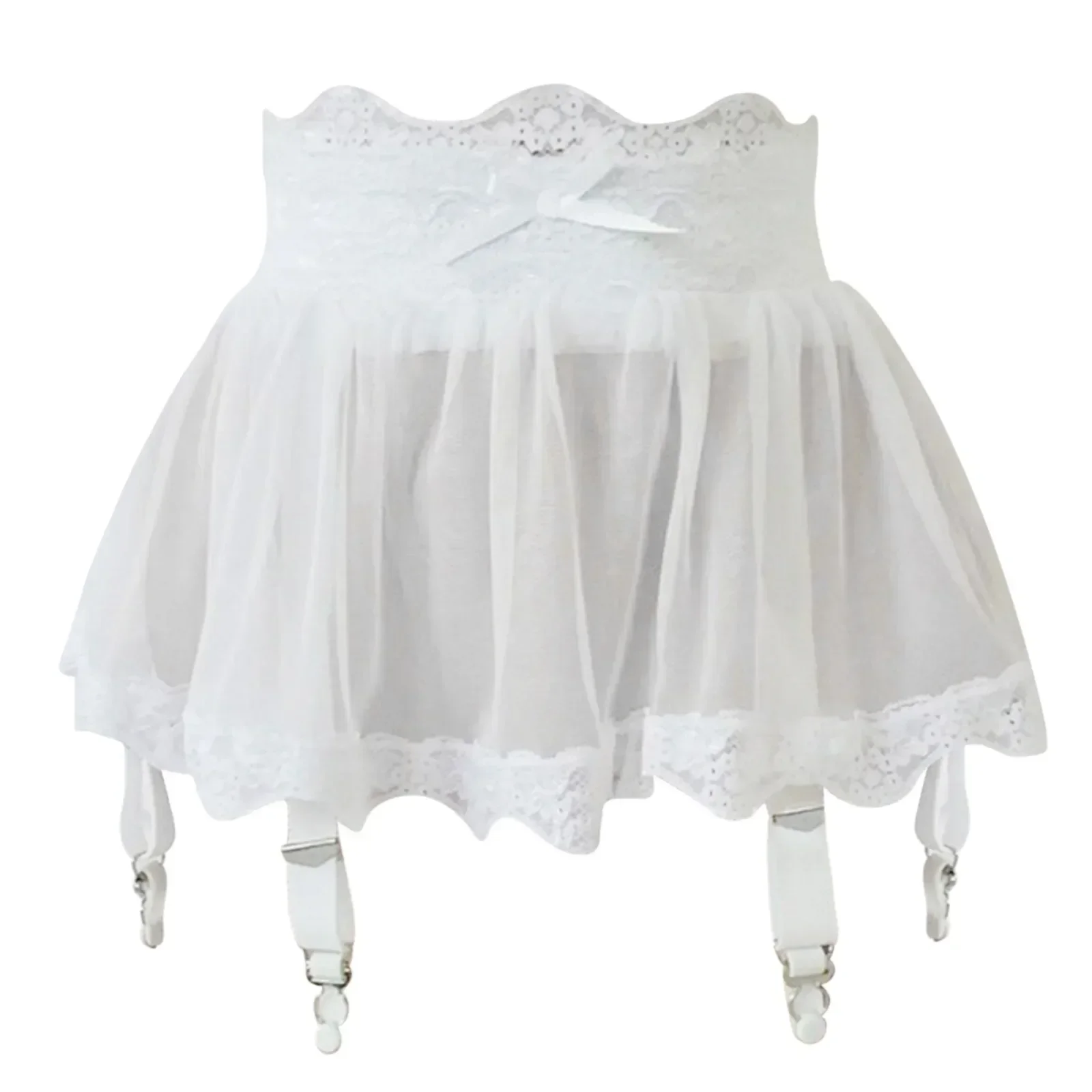 Women High Waist Lace Bandage  - огляд і ціна Garter Belt Set
