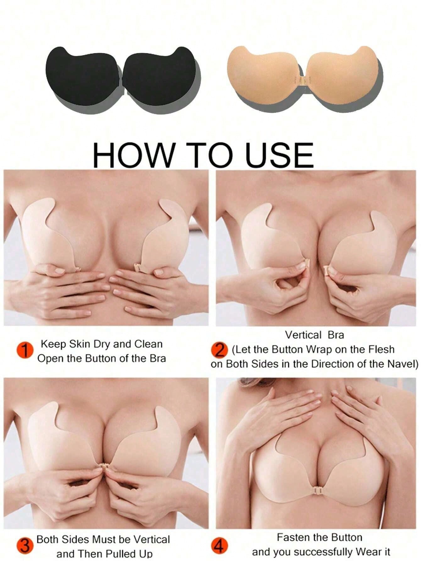 2-pack Women's Self-Adhesive I - огляд і ціна Push Up Bra Padded
