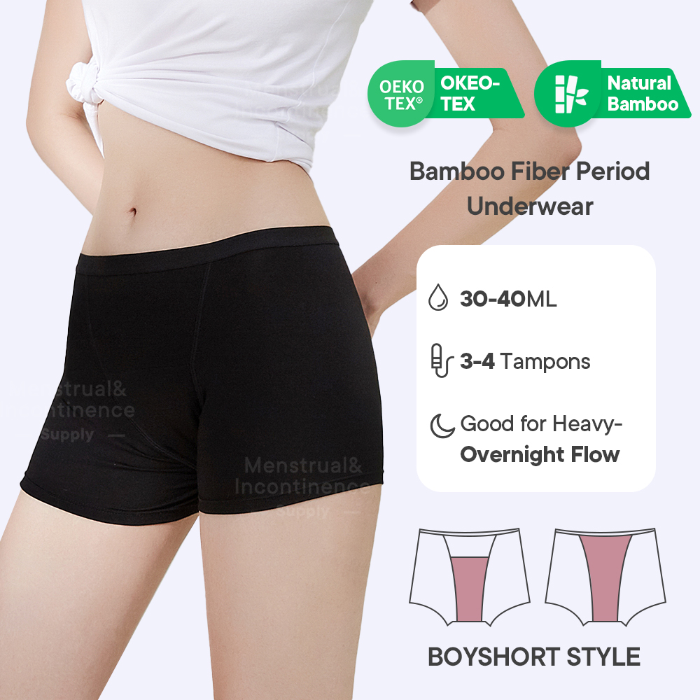 Bamboo Fiber Period Underwear  - огляд і ціна Boyshort Underwear