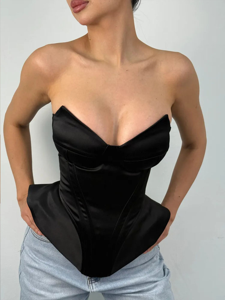 BKQU Sexy Fishbone Strapless C - огляд і ціна Corset Waist Cinch